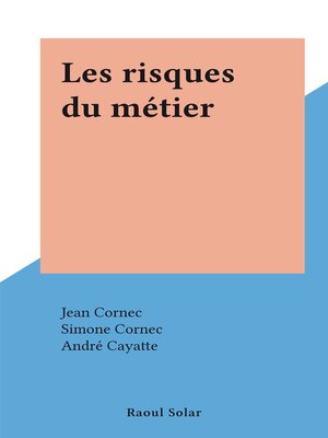 cover image of Les risques du métier